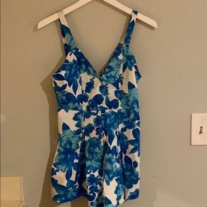 Mink Pink Blue Floral Romper Sz S